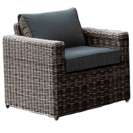 Πολυθρόνα Arizona Ε6734,1 4mm Half Round Wicker Grey/Brown