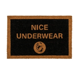 Πατάκι Εισόδου Nice Underwear 145433 60x40cm Natural-Black 40Χ60