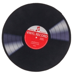 Χαλάκι Record 71/3413 60cm Black-Red 60X60cm Round Πλαστικό,Καουτσούκ
