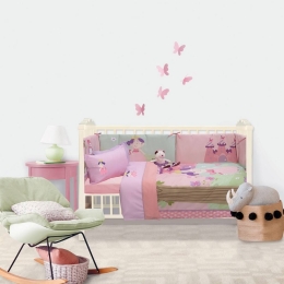Σεντόνια Βρεφικά 6596 Σετ 3τμχ Baby Smile Embroidery Pink Das Home Κούνιας 120x160cm 100% Βαμβάκι