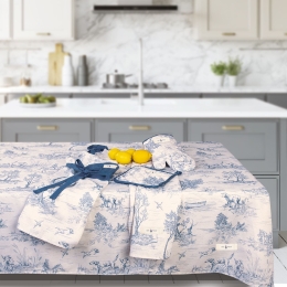 Τραπεζομάντηλο 2661 Blue-Ecru Greenwich Polo Club 140X180 Πολυέστερ