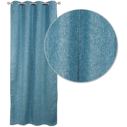 Κουρτίνα 2132 Με Τρουκς Blue Das Home 140X280 Πολυέστερ