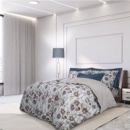 Σεντόνια 2113 (Σετ 4τμχ) Blue-Red-Grey Greenwich Polo Club King Size 260x280cm 100% Βαμβάκι