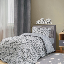 Σεντόνια Παιδικά 8812 (Σετ 3τμχ) Grey Greenwich Polo Club Μονό 170x260cm 100% Βαμβάκι