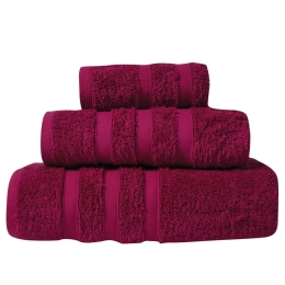 Πετσέτα Prestige 1168 Plum Das Home Προσώπου 50x90cm 100% Βαμβάκι