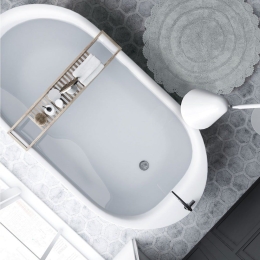 Ταπέτο Μπάνιου 0632 Grey Das Home 60X60 100% Βαμβάκι