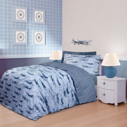 Κουβερλί Παιδικό 8817 Ciel-Grey Greenwich Polo Club Μονό 160x240cm 100% Hollowfiber