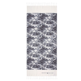 Πετσέτα Θαλάσσης - Παρεό 3669 Ecru-Grey Greenwich Polo Club Θαλάσσης 80x180cm 100% Βαμβάκι