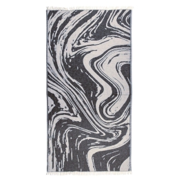 Πετσέτα Θαλάσσης - Παρεό 3682 Black-Ivory Greenwich Polo Club Θαλάσσης 80x180cm 100% Βαμβάκι