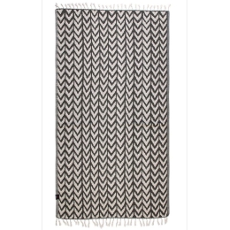 Πετσέτα Θαλάσσης - Παρεό 3684 Black-Ivory Greenwich Polo Club Θαλάσσης 80x180cm 100% Βαμβάκι