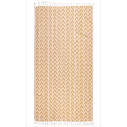 Πετσέτα Θαλάσσης - Παρεό 3685 Ochre-Ivory Greenwich Polo Club Θαλάσσης 80x180cm 100% Βαμβάκι