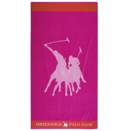 Πετσέτα Θαλάσσης 3592 Pink Greenwich Polo Club Θαλάσσης 90x170cm 100% Βαμβάκι
