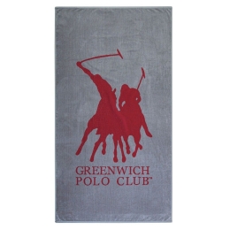 Πετσέτα Θαλάσσης 3594 Grey Greenwich Polo Club Θαλάσσης 90x170cm 100% Βαμβάκι