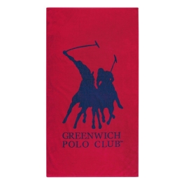Πετσέτα Θαλάσσης 3595 Red Greenwich Polo Club Θαλάσσης 90x170cm 100% Βαμβάκι