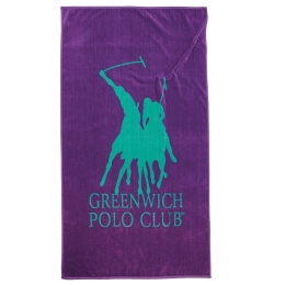 Πετσέτα Θαλάσσης 3784 Purple Greenwich Polo Club Θαλάσσης 90x170cm 100% Βαμβάκι