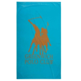 Πετσέτα Θαλάσσης 3785 Turqoise Greenwich Polo Club Θαλάσσης 90x170cm 100% Βαμβάκι