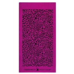 Πετσέτα Θαλάσσης 3609 Fuchsia-Black Greenwich Polo Club Θαλάσσης 90x170cm 100% Βαμβάκι