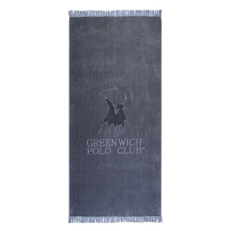 Πετσέτα Θαλάσσης 3621 Grey Greenwich Polo Club Θαλάσσης 90x190cm 100% Βαμβάκι
