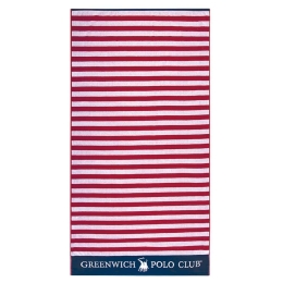 Πετσέτα Θαλάσσης 3644 Blue-Red-White Greenwich Polo Club Θαλάσσης 90x170cm 100% Βαμβάκι