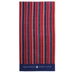 Πετσέτα Θαλάσσης 3710 Blue-Green-Red Greenwich Polo Club Θαλάσσης 80x170cm 100% Βαμβάκι