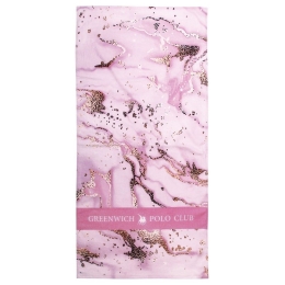 Πετσέτα Θαλάσσης 3713 Pink-Gold Greenwich Polo Club Θαλάσσης 80x170cm 100% Βαμβάκι