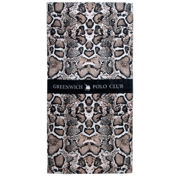 Πετσέτα Θαλάσσης 3715 Beige-Black Greenwich Polo Club Θαλάσσης 80x170cm 100% Βαμβάκι