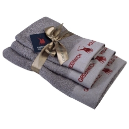 Πετσέτες 2667 (Σετ 3τμχ) Grey Greenwich Polo Club Σετ Πετσέτες 70x140cm 100% Βαμβάκι