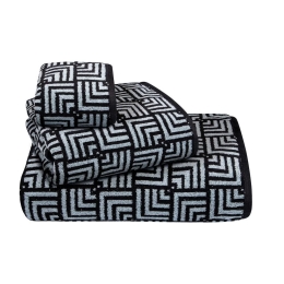 Πετσέτες 2677 (Σετ 3τμχ) Grey-Black Greenwich Polo Club Σετ Πετσέτες 70x140cm 100% Βαμβάκι
