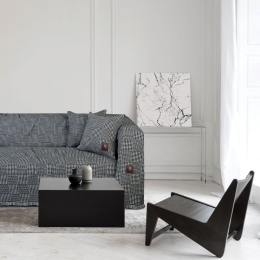 Ριχτάρι 2786 Black-Grey Greenwich Polo Club Τριθέσιο 180x300cm Βαμβάκι-Πολυέστερ