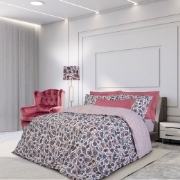 Σεντόνια 2119 (Σετ 4τμχ) Bordo-Blue Greenwich Polo Club Υπέρδιπλο 240x260cm 100% Βαμβάκι