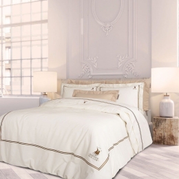 Σεντόνια 2128 (Σετ 4τμχ) Ivory Greenwich Polo Club Υπέρδιπλo 240x260cm 100% Βαμβακοσατέν