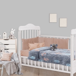 Κουβέρτα Βρεφική 4834 Glowing Fleece Grey Das Baby Κούνιας 110x150cm 100% Βαμβάκι