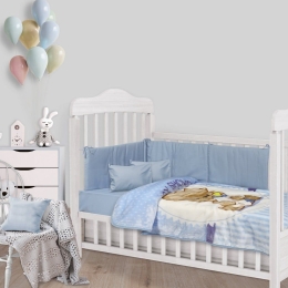 Κουβέρτα Βρεφική 6618 Velour Blue Das Baby Κούνιας 110x140cm 100% Βαμβάκι