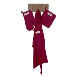 Σετ Κουζίνας 2641 (3 τμχ) Bordo Greenwich Polo Club 100% Cotton