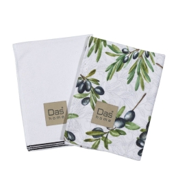 Ποτηρόπανα 0635 (Σετ 2τμχ) Multi Das Home 40x65cm Microfiber