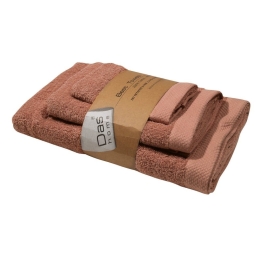 Πετσέτες Best 0654 (Σετ 3τμχ) Terracotta Das Home Σετ Πετσέτες 70x140cm 100% Βαμβάκι