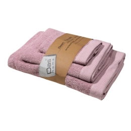 Πετσέτες Best 0655 (Σετ 3τμχ) Nude Das Home Σετ Πετσέτες 70x140cm 100% Βαμβάκι