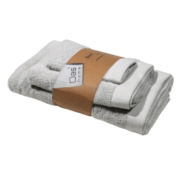 Πετσέτες Best 0657 (Σετ 3τμχ) Light Grey Das Home Σετ Πετσέτες 70x140cm 100% Βαμβάκι