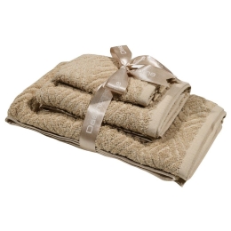 Πετσέτες Best 0662 (Σετ 3τμχ) Beige Das Home Σετ Πετσέτες 70x140cm 100% Βαμβάκι