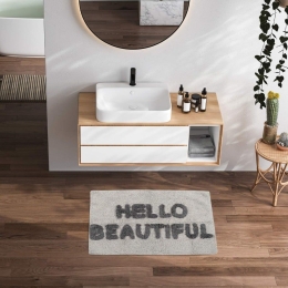 Ταπέτο Μπάνιου 0673 Light Grey Das Home 50X80cm 50x80cm 100% Cotton