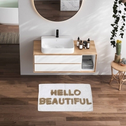 Ταπέτο Μπάνιου 0674 Beige-Ecru Das Home 50X80cm 50x80cm 100% Cotton