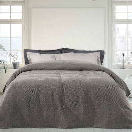 Κουβέρτα Πικέ 1208 Ecru-Black Das Home Υπέρδιπλο 220x240cm 100% Βαμβάκι