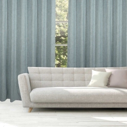 Κουρτίνα 2235 Με Τρουκς Blue Das Home 140X270cm Πολυέστερ
