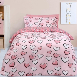 Σεντόνια Παιδικά 4840 (Σετ 3τμχ) Pink Das Home Μονό 170x240cm Βαμβάκι-Πολυέστερ
