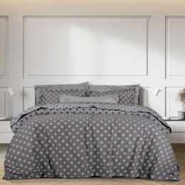 Σεντόνια 2142 (Σετ 4τμχ) Grey Greenwich Polo Club Υπέρδιπλο 240x260cm 100% Βαμβάκι