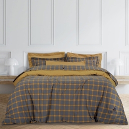 Σεντόνια 2147 (Σετ 4τμχ) Ocher Greenwich Polo Club Υπέρδιπλo 240x260cm 100% Βαμβάκι