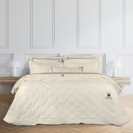 Κουβερλί 2162 (Σετ 3τμχ) Cream Greenwich Polo Club Υπέρδιπλo 220x240cm 100% Nanofiber
