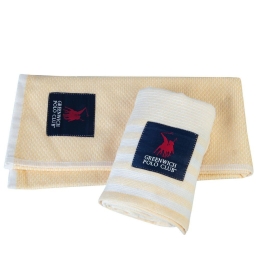 Πετσέτες Κουζίνας 2708 (Σετ 2τμχ) Yellow-white Greenwich Polo Club 40x60cm 100% Βαμβάκι