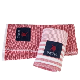 Πετσέτες Κουζίνας 2709 (Σετ 2τμχ) Pomegranate Greenwich Polo Club 40x60cm 100% Βαμβάκι