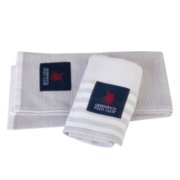 Πετσέτες Κουζίνας 2710 (Σετ 2τμχ) Grey-White Greenwich Polo Club 40x60cm 100% Βαμβάκι
